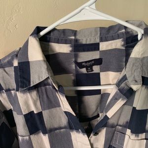 Madewell checkered button down shirt